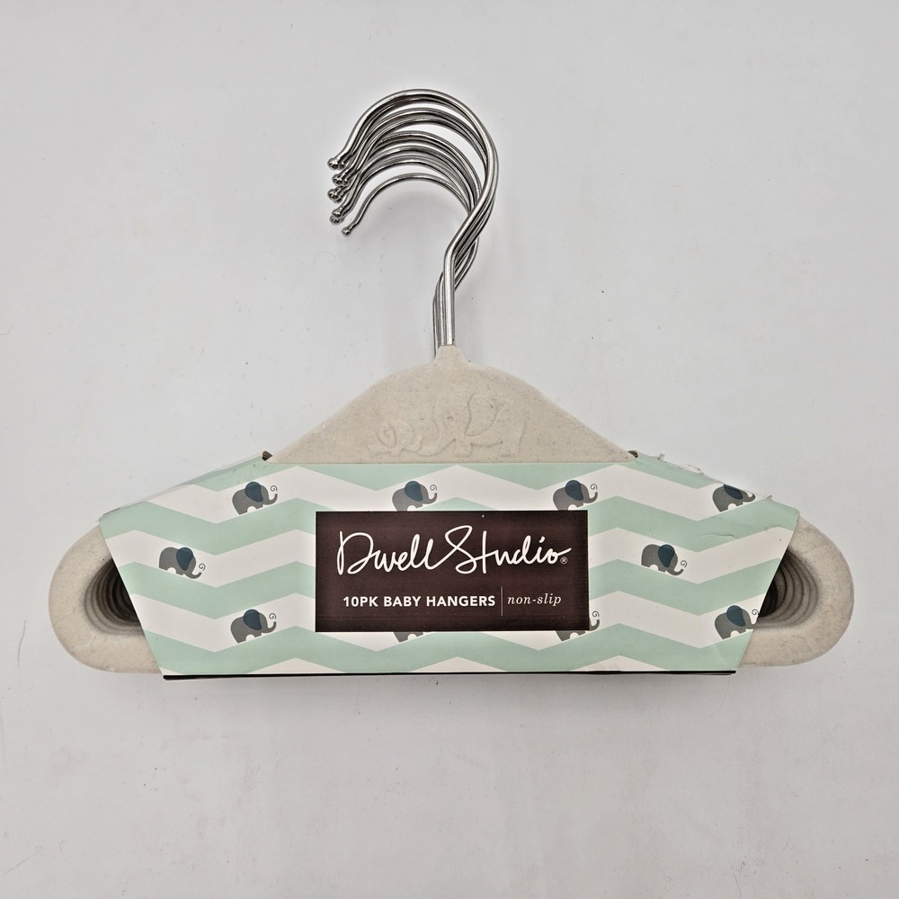Dwell Studios Baby Hanger 10 pk NON SLIP Beige, Off White Elephant